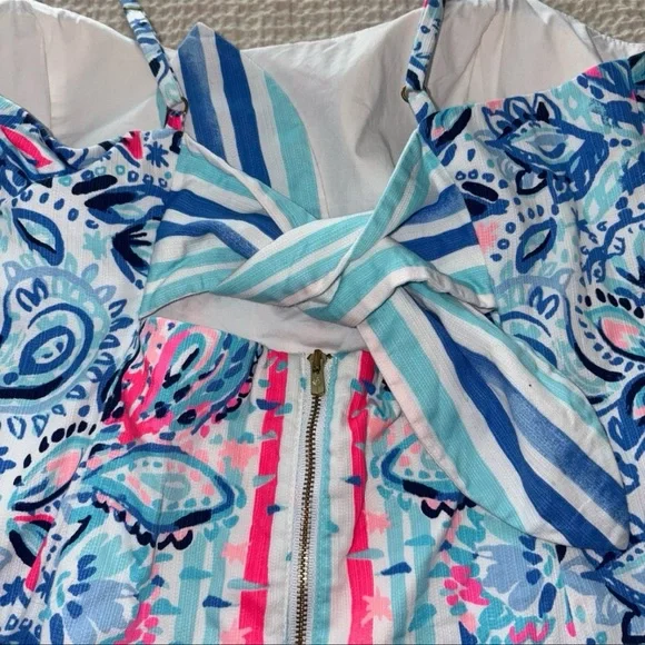 Lilly Pulitzer Blue and Pink Paisley Mini Dress - Picture 7 of 9